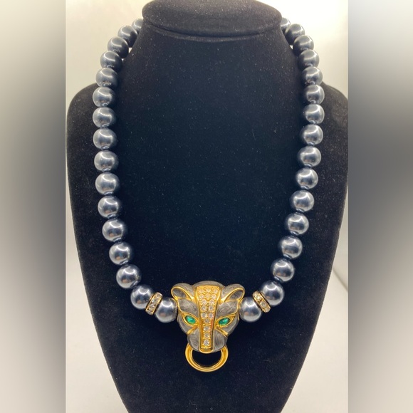 KJL For Avon Duchess Collection Panther Necklace (Susan Caplan Rediscovered) - Picture 4 of 14